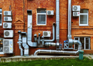HVAC systems outside a building